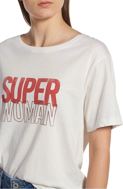 Shop Rebecca Minkoff Superwoman Delaney Tee In White/ Red