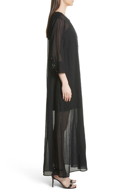 Shop Theory Cotton Maxi Dress In Black