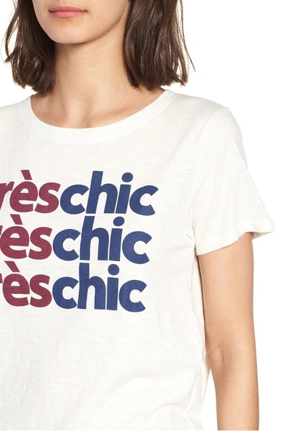 Shop Jcrew Tres Chic Tee In Ivory