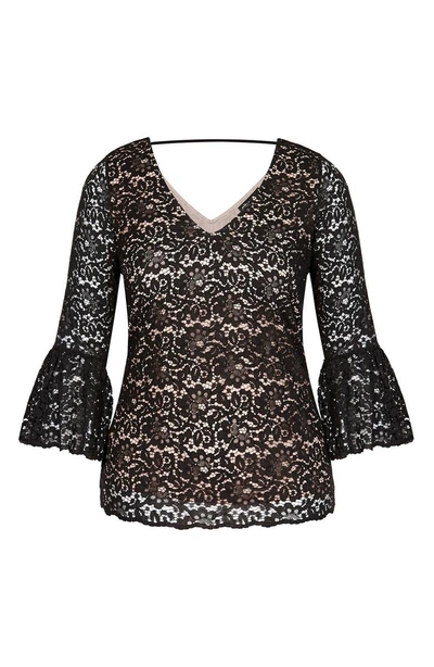 Shop City Chic Mystic Lace Top In Black