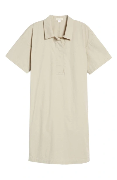 Shop Eileen Fisher Organic Cotton Poplin Shirtdress In Pebble
