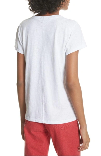 Shop Rag & Bone Rose Embroidered Tee In White