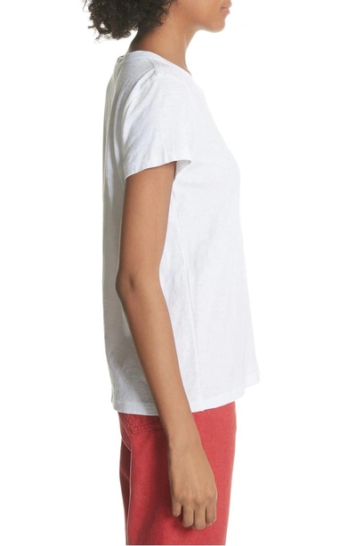 Shop Rag & Bone Rose Embroidered Tee In White