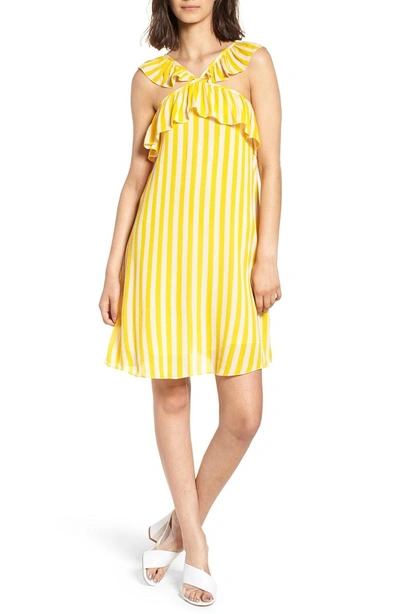 Shop Rebecca Minkoff Tinsley Halter Dress In Yellow Stripe