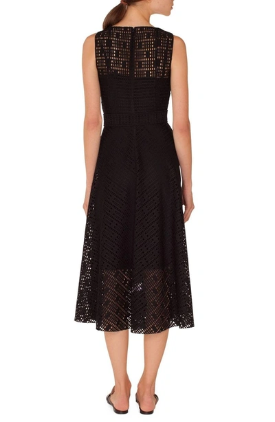 Shop Akris Punto Lace Fit & Flare Dress In Black