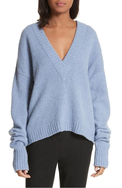 Shop Tibi V-neck Sweater In Blue