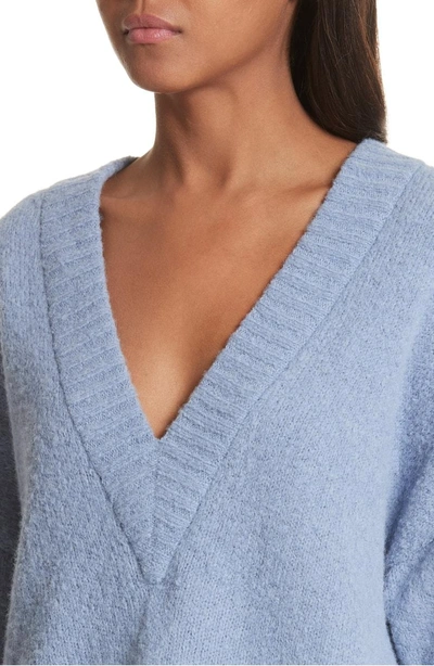 Shop Tibi V-neck Sweater In Blue