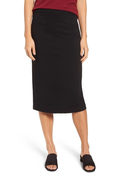 Shop Eileen Fisher High Waist Midi Pencil Skirt In Black