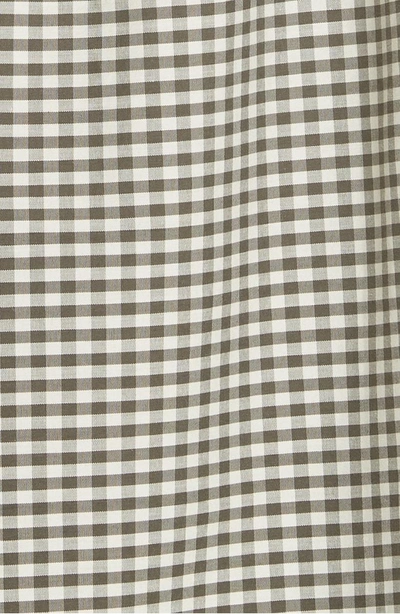 Shop 3.1 Phillip Lim / フィリップ リム Gathered Gingham Drop Waist Dress In Sage Off White