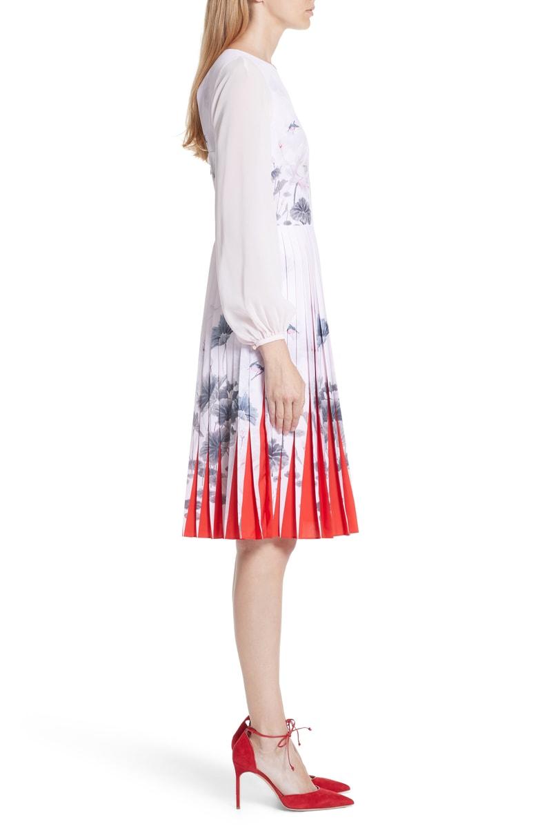 ted baker prticha lake of dreams pleated dress