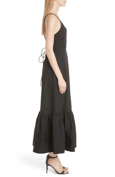 Shop Tracy Reese Tiered Halter Keyhole Dress In Black