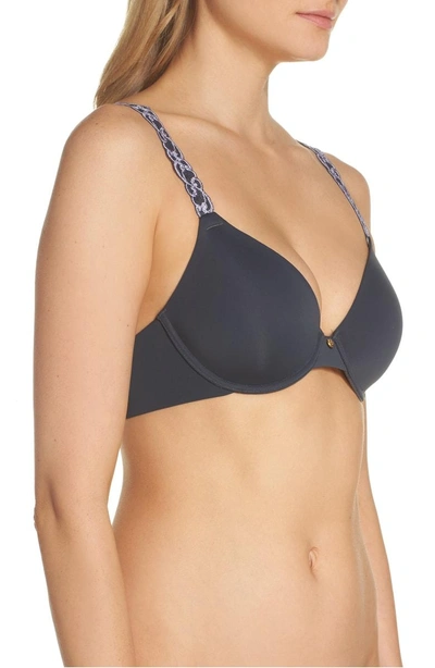 Shop Natori 'pure Luxe' Underwire T-shirt Bra In India Ink/ Misty Lilac