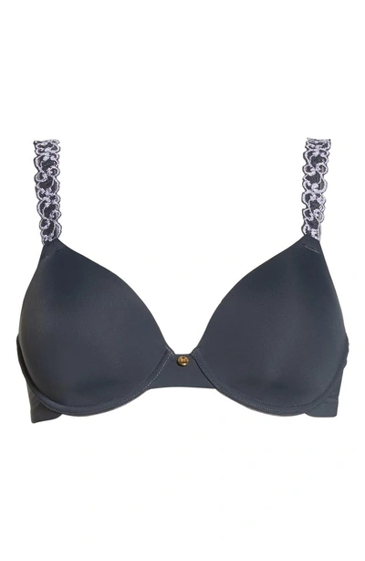 Shop Natori 'pure Luxe' Underwire T-shirt Bra In India Ink/ Misty Lilac