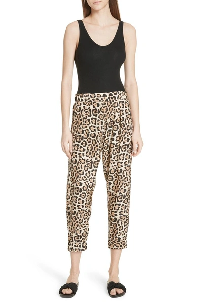 Shop Atm Anthony Thomas Melillo Leopard Print Silk Pants