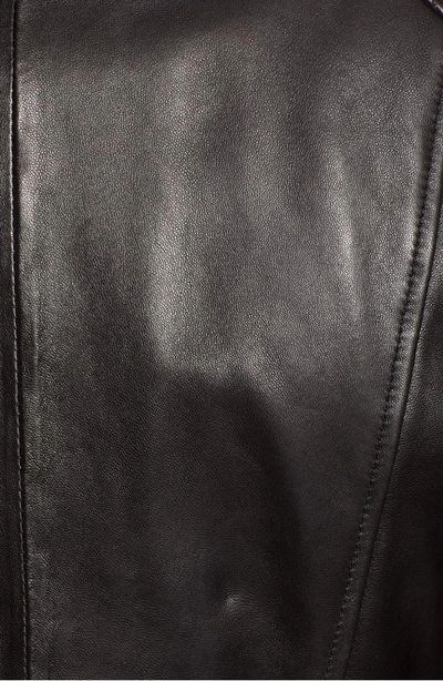 Shop Andrew Marc Leather Moto Jacket In Black