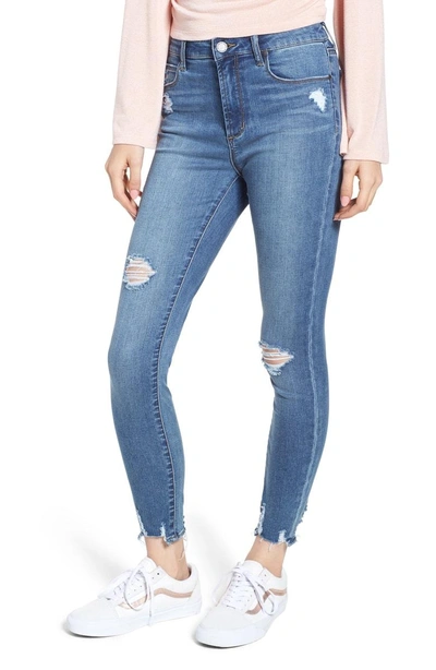 Shop Articles Of Society Heather High Waist Distressed Skinny Jeans In Newark