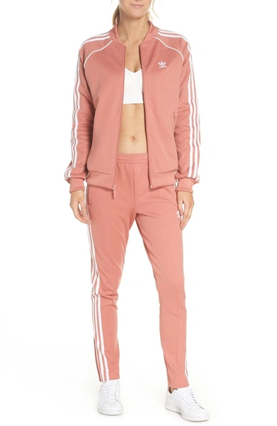 Shop Adidas Originals Adidas Sst Track Pants In Ash Pink