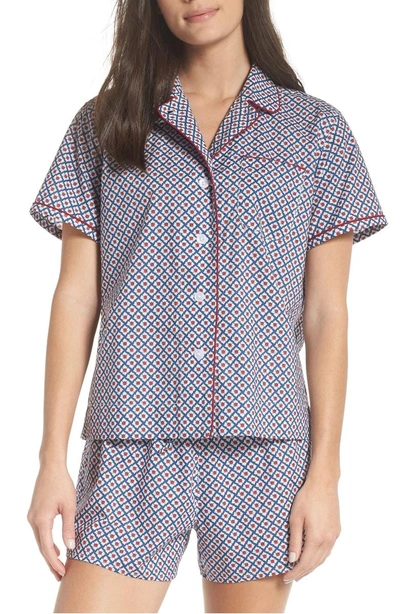 Shop Sleepy Jones Pajama Shirt In Navy