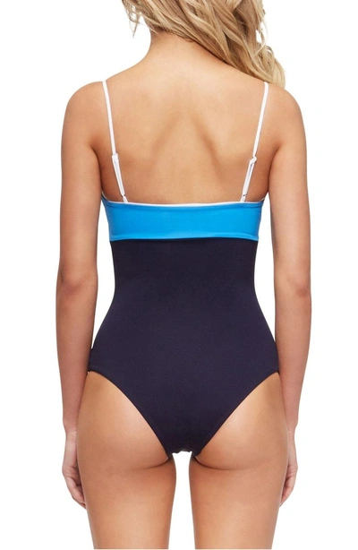 Shop Tavik Scarlett One-piece Swimsuit In Evening Blue/ French Blue