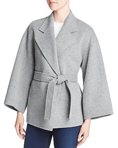 Shop Theory Wool & Cashmere Belted Jacket In Medium Gray Melange