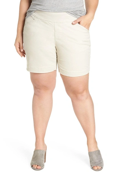 Shop Jag Jeans Ainsley Pull-on Shorts In Stone