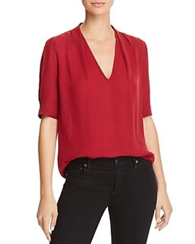 Shop Joie Ance Silk Top In Cambridge Red