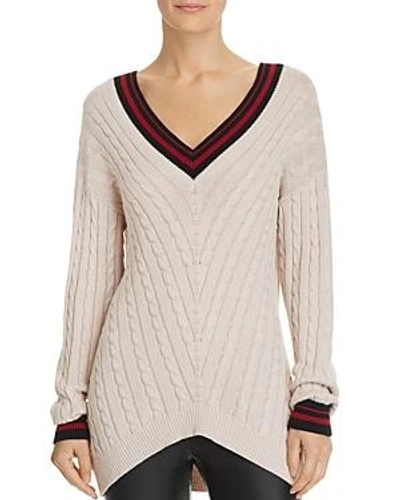 Shop Joie Golibe Cable Sweater In Parchment Caviar