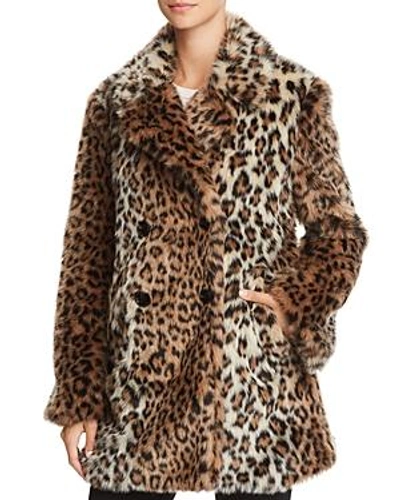 Shop Joie Tiaret Leopard-printed Faux Fur Coat In Old Oak