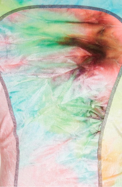 Shop Eckhaus Latta Tie Dye Mock Neck Tee In Candy Crush