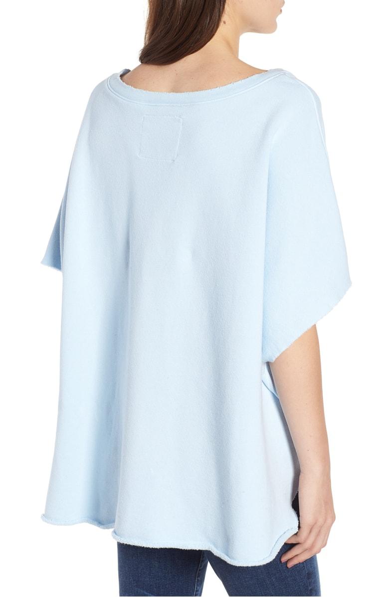 Frank Eileen Tee Lab Capelet Sweatshirt In Maliblue Modesens