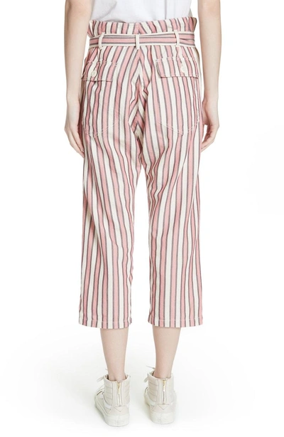 Shop The Great The Convertible Trousers In Pink Taffy Stripe