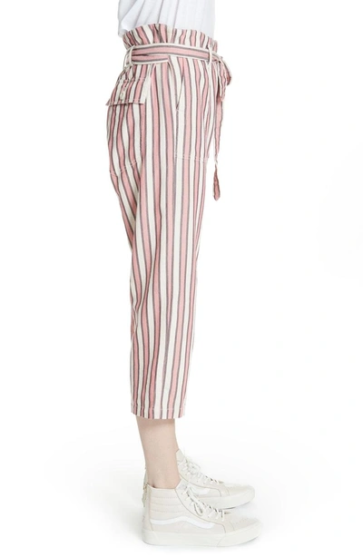 Shop The Great The Convertible Trousers In Pink Taffy Stripe