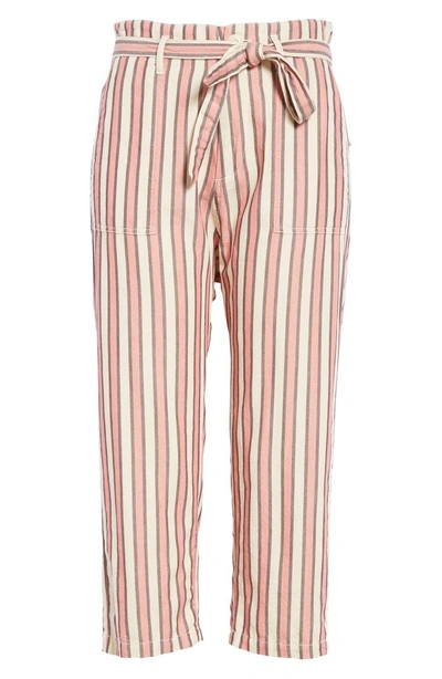 Shop The Great The Convertible Trousers In Pink Taffy Stripe