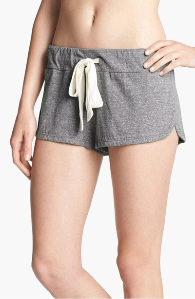 Shop Eberjey Heather Knit Shorts In Grey Heather