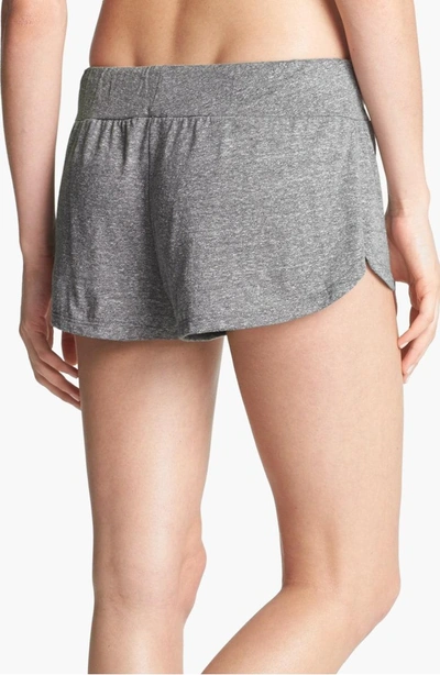 Shop Eberjey Heather Knit Shorts In Grey Heather
