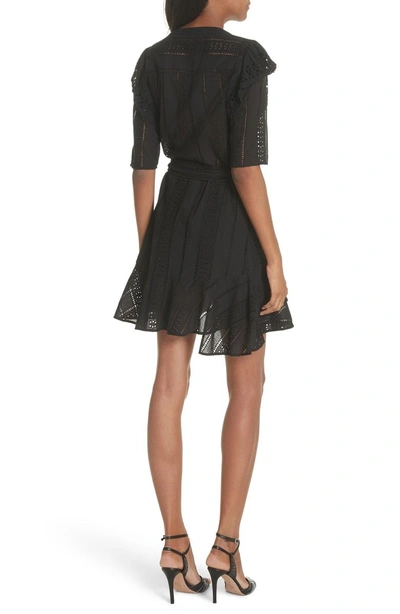 Shop Veronica Beard Sima Eyelet Dress In Black