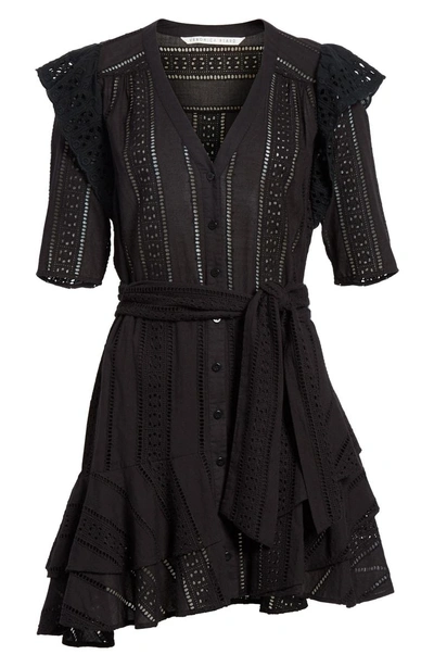 Shop Veronica Beard Sima Eyelet Dress In Black