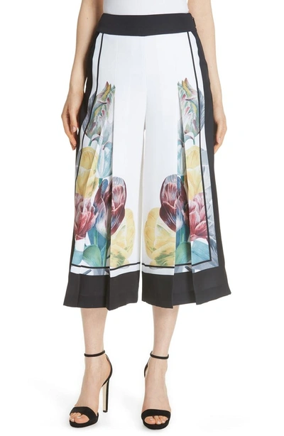 Shop Ted Baker Tranquility Wide Leg Crop Pants In White