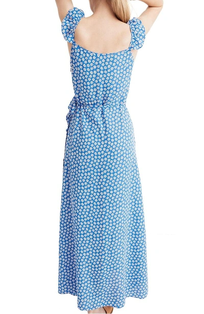 Shop Madewell Ruffle Wrap Maxi Dress In Brilliant Royal