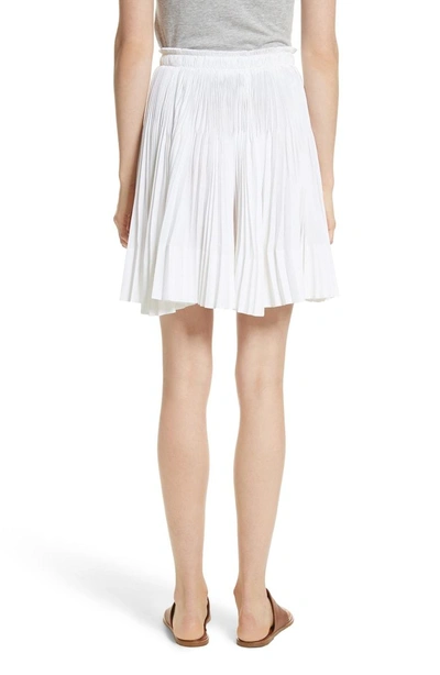 Shop Vince Multi Pleat Skirt In Optic White