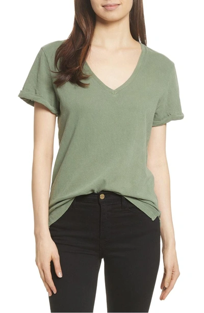 Shop Frame V-neck Tee In Faded Army