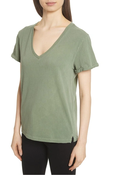 Shop Frame V-neck Tee In Faded Army