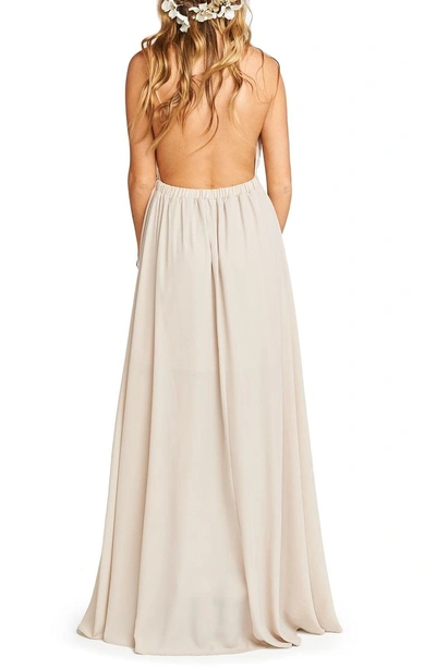 Shop Show Me Your Mumu Luna Halter Gown In Show Me The Ring