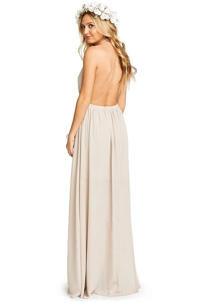 Shop Show Me Your Mumu Luna Halter Gown In Show Me The Ring