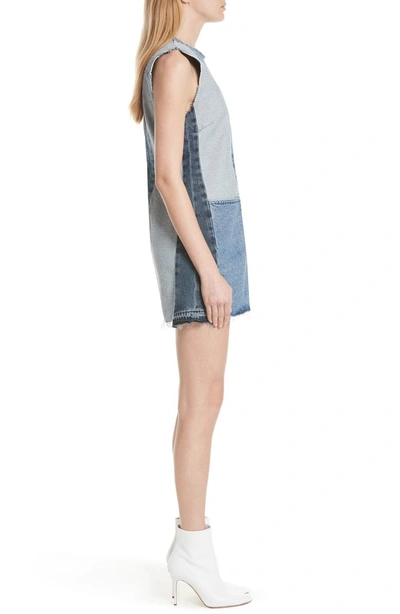 Shop Grlfrnd Hilary Patchwork Denim Dress In Bad Beat