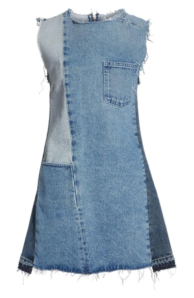 Shop Grlfrnd Hilary Patchwork Denim Dress In Bad Beat