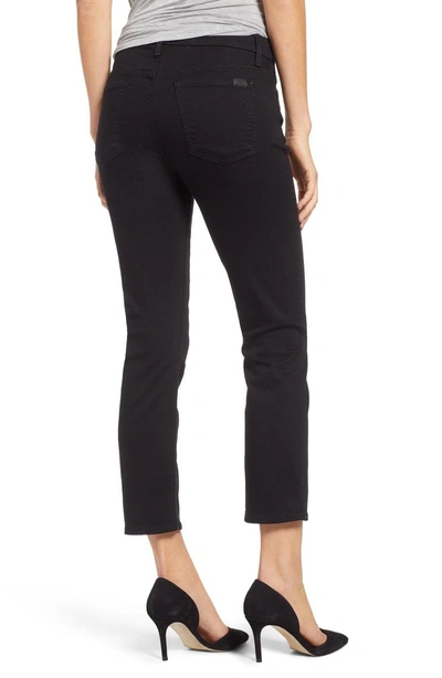 Shop Jen7 Stretch Crop Straight Leg Jeans In Black