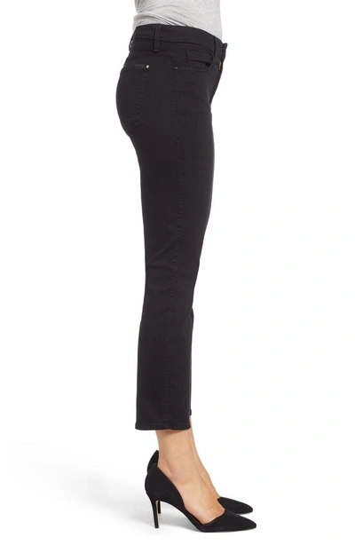 Shop Jen7 Stretch Crop Straight Leg Jeans In Black