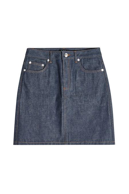 apc denim mini skirt