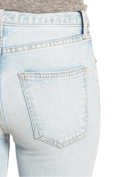 Shop Current Elliott The Vintage High Waist Crop Skinny Jeans In Century Destroy